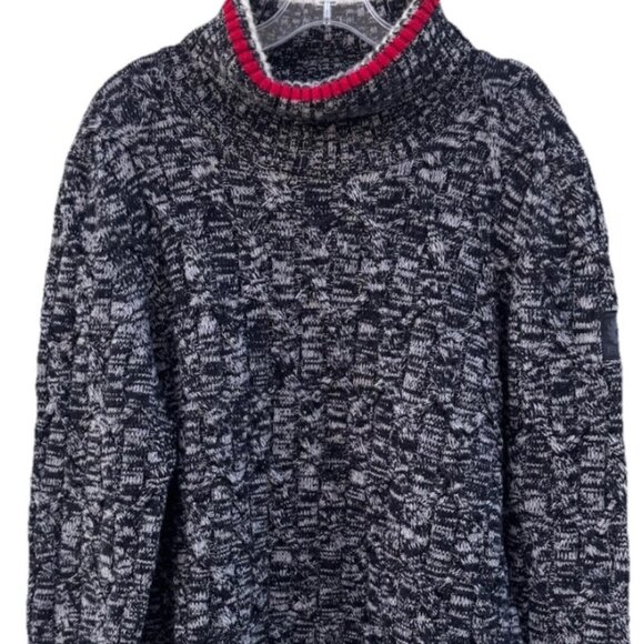 Belstaff England Wool & Cashmere Turtleneck Sweater Mens Size LARGE Black ITALY - Picture 1 of 5